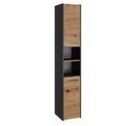 3E 3xE living.com Mobile bagno moderno in 5 colori. Colore: Antracite/Quercia artigianale