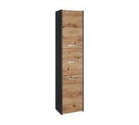 3E 3xE living.com Mobile bagno moderno in 5 colori. Colore: Antracite/Quercia artigianale