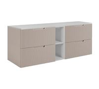 3E 3xE living.com Mobile da bagno, cachemire/bianco, 140 (2 x 60 + 20) x 58,6 x 46 cm