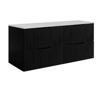 3E 3xE living.com Mobile da bagno, nero/bianco, 160 (2 x 80) x 58,6 x 46 cm