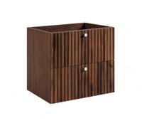 3E 3xE living.com Mobile da bagno sospeso con vano per lavabo 60 rovere noce, maniglie in tre colori, 60 x 44,4 x 57 cm