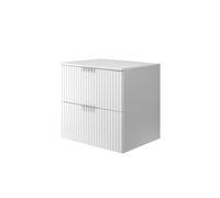 3E 3xE living.com Mobile lavabo, Bianco, 60 x 57 x 46 cm, maniglia argento + Piano