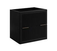 3E 3xE living.com Mobiletto da bagno, nero, 60 x 44,5 x 60,7 cm, senza piano d'appoggio