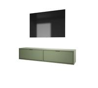 3E 3xE living.com Sage TV Stand 140 cm sospeso - Verde delicato in una forma elegante