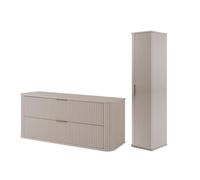 3E 3xE living.com Set bagno con top e colonna, Cashmere, 120 x 52 x 42 cm