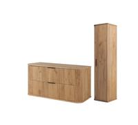 3E 3xE living.com Set bagno con top e colonna, Craft, 100 x 52 x 42 cm