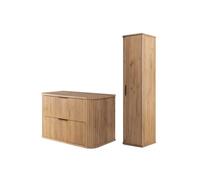 3E 3xE living.com Set bagno con top e colonna, Craft, 80 x 52 x 42 cm