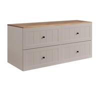 3E 3xE living.com Set di mobili da bagno sotto lavabo, cashmere/rovere Craft, 160 (2 x 80) x 46 x 58 cm, 3 colori di maniglie inclusi