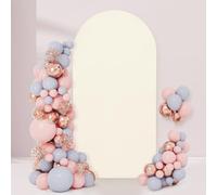 3E Home Copertura per sfondo ad arco nuziale, 1,8 m, colore beige, copertura elastica per matrimoni, baby shower, feste di compleanno, eventi e ricevimenti