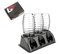 3er Base Gocciolamento Flaconi Cavalletto Nero per Sodastream Aarke Emil