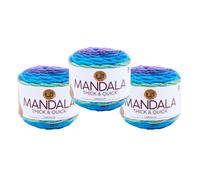 (3er-Pack) Lion Brand Yarn Mandala Thick & Quick Bulky Yarn Vortex