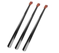 3er Set 80cm Calzascarpe Acciaio Inox Con Similpelle Impugnatura extra Lungo