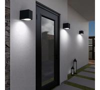 3er Set Applique Luci Porta di Casa Außenspots Alluminio Giù Faretto Veranda