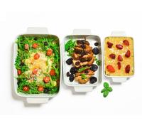 3er Set Casseruole 2,2L 1,4L 0,8L Piatto da Forno Torrefazione Stagno