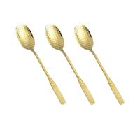 3er-Set EiscremelÃ¶ffel in TennisschlÃ¤gerform, Gold