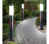 3er Set Esterno Acciaio Inox Supporto Lampada Presa Parco Sensore di Movimento [EEK: Non valutato]