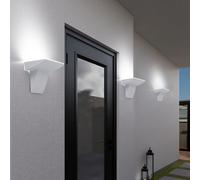 3er Set Esterno Parete LED Lampade Porta di Casa Illuminazione Alu Facciate Spot