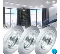 3er Set Faretti da Soffitto Lampada Incasso Soggiorno Mobile