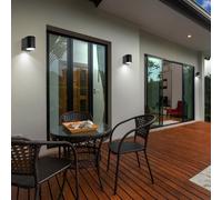3er Set LED Esterno Luci Facciate Alluminio Punti Wand Lampade Giù Faretto Nero [EEK: G]