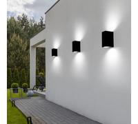 3er Set LED Esterno Luci Facciate Up Down Lampade Casa Porta Alu Parete Faretto