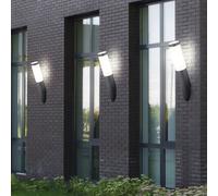 3er Set LED Esterno Parete Luci Facciate Inox Fiaccole Cortile Lampade Antracite