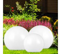 3er Set LED Giardino Vialetto Solare Plug-In Luci Sfere IP44 Lampada Esterni