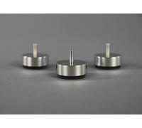 3er Set Piedi per Dispositivi Plattenspielerfüße M6 Giradischi Acciaio Inox