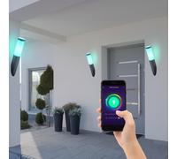 3er Set Torcia Luce Lampada da Parete Esterni IP44 Guida Vocale Smart RGB LED [EEK: G]
