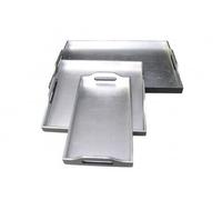 3er Set Vassoi con Manici, Foglia Argento, Pianoforte, Legno: Foglia Argento