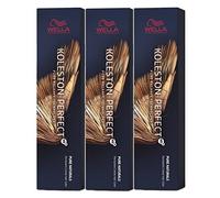 3er Wella Koleston Perfect ME+ 7/75 Biondo medio marrone mogano 60 ml