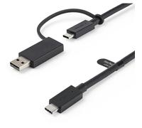 StarTech.com Cavo USB-C da 1 m con adattatore Dongle USB-A - Cavo ibrido 2-in-1 USB tipo C con USB-A - Da USB-C a USB-C 10Gbps