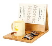 3HQ Supporto per libri in legno per appoggiare le pagine, unico servizio di lettura con tazza, occhiali e portapenne, idee regalo per gli amanti dei libri