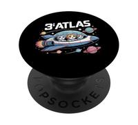 3I Atlas Funny Alien Cat spazio umorismo PopSockets PopGrip Adesivo