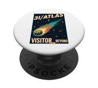 3I Atlas Visitor da Beyond Vintage Cosmic Art PopSockets PopGrip Adesivo