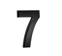 3in 3D Numero civico, numero civico ABS, numero civico autoadesivo, per porta, cassetta delle lettere, interno ed esterno, anticorrosione e antiruggine, resistente alle intemperie,7.5cm(Nero 7)