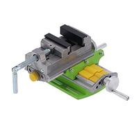 3in Cross Bench Vise fisso da banco trapano regolabile in lega di alluminio struttura strumento manuale con maniglia girevole per la lavorazione del legno X-Assi 80mm Y-Assi 67mm