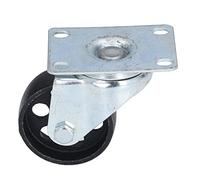 3in Swivel Caster Wheel, Cast Iron Caster with Dual Bearing, Heavy Duty Universal Replacement Wheel for Trolley Cart in Warehouse Hotel Airport, 97mm Mounting Height