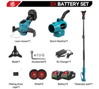 3IN1 Decespugliatore Tagliabordi +Telescopico Soffiatore a batteria Brushless