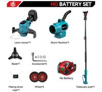 3IN1 Decespugliatore Tagliabordi +Telescopico Soffiatore a batteria Brushless