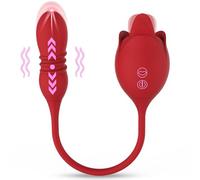 3in1 dildo vibratore, adulti giocattoli femminili sesso stimolatori con 10 lingua leccando & 5Thrusting G Spot vibratori, anal sex toy clitorale capezzoli stimolazione per le donne, uomo coppie