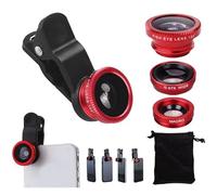 3in1 SET lenti KIT universale FishEye Grandangolo Macro per Smartphone Cellulare