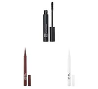 3INA MAKEUP - The 24h Level Up Mascara 900 + The Color Pen Eyeliner 575 + The Color Pen Eyeliner 100 - Nero - Marrone - Bianco - Mascara Ciglia Lunghe - Eyeliner 10h Lunga Durata- Vegan - Cruelty free