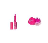 3INA MAKEUP - The Color Lip Glow 371 + The 24H Cream Eyeshadow 371 - Rosetto Fucsia Burroacaco di Karite - Ombretto Occhi Rosa in Crema ad Asciugatura Rapida - Vegan - Cruelty Free