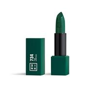 3INA MAKEUP - The Lipstick 734 - Verde Bottiglia - Rossetto Matte - Alta Pigmentazione - Rossetti Cremosi - Profumo di vaniglia e custodia magnetica - Lucido e Mat - Vegan - Cruelty Free