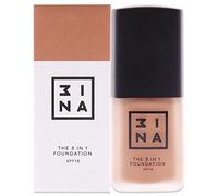 3INA MAKEUP - Vegan - The 3 in 1 Foundation 205 - Sabbia scura - Fondotinta a copertura medio-alta - Primer e Correttore - Lunga Tenuta 12 Ore - SPF 15 - Finitura Naturale Opaca - Cruelty Free