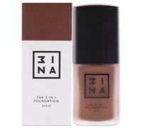 3INA MAKEUP - Vegan - The 3 in 1 Foundation 217 - Ebano - Fondotinta a copertura medio-alta - Primer e Correttore - Lunga Tenuta 12 Ore - SPF 15 - Finitura Naturale Opaca - Cruelty Free