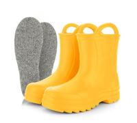 3Kamido GoSplash Stivali di gomma per bambini - molto comodi in materiale EVA leggera per bambini e bambine belli robusti impermeabili con maniglia per indossarli facilmente antiscivolo