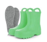 3Kamido GoSplash Stivali di gomma per bambini - molto comodi in materiale EVA leggera per bambini e bambine belli robusti impermeabili con maniglia per indossarli facilmente antiscivolo