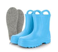 3Kamido GoSplash Stivali di gomma per bambini - molto comodi in materiale EVA leggera per bambini e bambine belli robusti impermeabili con maniglia per indossarli facilmente antiscivolo