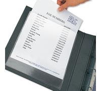 3L 10092 Filing Pockets Polypropylene Full Size Self-adhesive A4 Transparent Ref